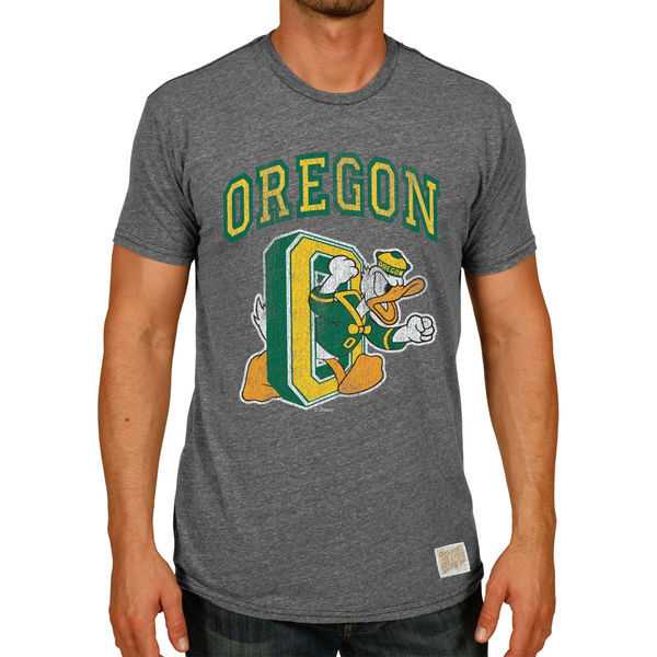 Oregon Ducks Original Retro Brand Vintage School Over Donald O Tri-Blend WEM T-Shirt - Heather Gray,We sell and wholesale Oregon Ducks Original Retro Brand Vintage School Over Donald O Tri-Blend WEM T-Shirt - Heather Gray on line form chian!